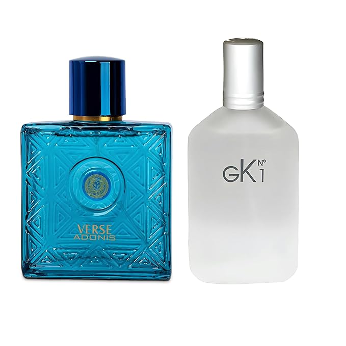 Verse Adonis&GK N1 Combo Men Cologne 3.4 Fl. Oz Men's Perfume Refreshing Combination of Woody Floral & Fruity Scents Eau De Parfum for Men Lasts All Day Best Gift for Any Occasion