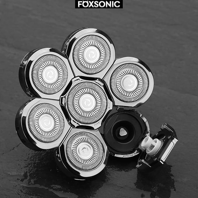 Universal 7 Blades Head Shaver Replacement Heads Compatible with Wyklaus SHPAVVER shaver Many Main Brands Electric Shaver Razor Bald Men Head Shaver Blades