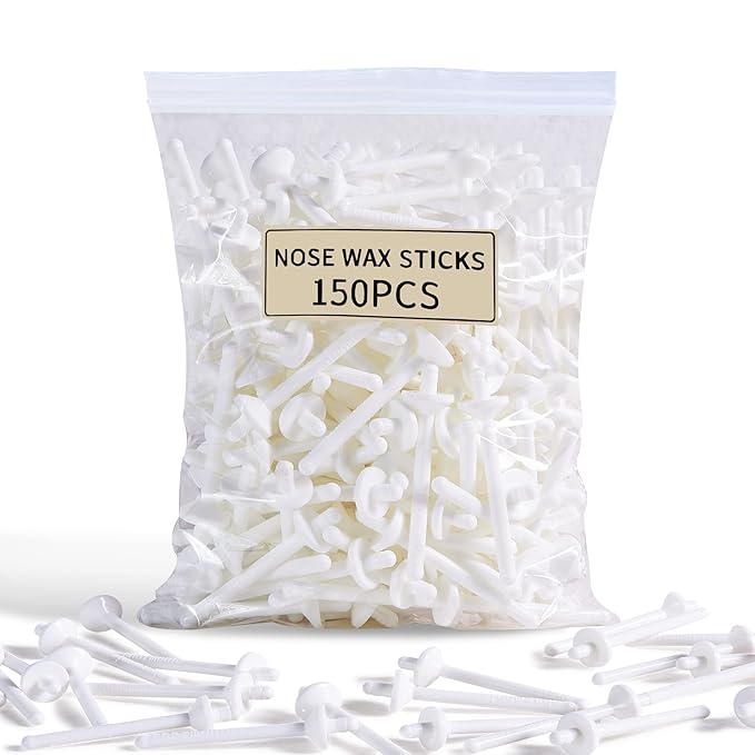 Charmonic 150 Pcs Wax Sticks, Nose Wax Kit Accessories, Waxing Sticks for Nostril Nasal Cleaning Ear Face Eyebrows Hair Removal for Men Women