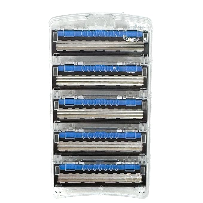 Taconic Shave, 40 Triple Razor Blade Cartridges – Compatible with Gillette Sensor, Sensor Excel, Sensor 3, Sensor 2 & Personna Triflexx Razor Handles – Flexing Blades adjust to your skin's contours