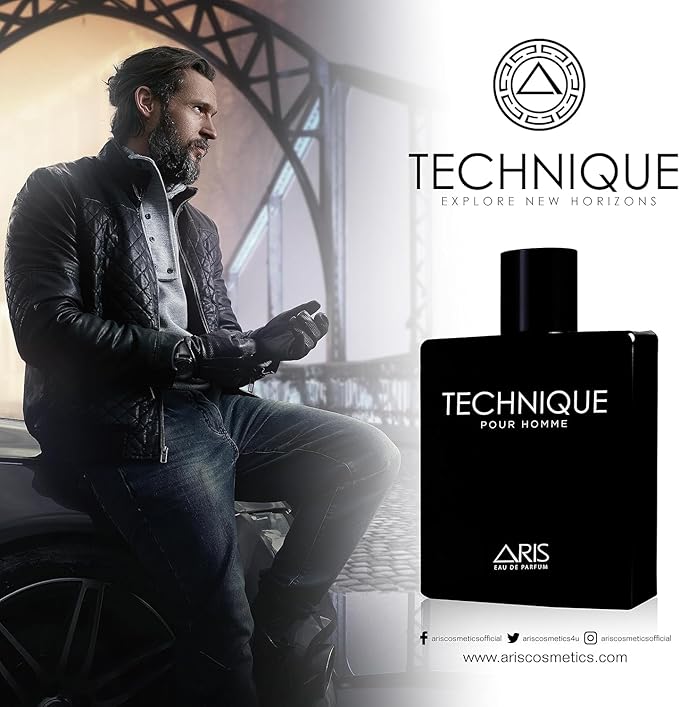 ARIS Technique Eau de Parfum – Long-Lasting Sandalwood and Woody Fragrance for Men – 100mL Perfume Spray with Bonus 15mL Perfume Sample (Randomly Selected)