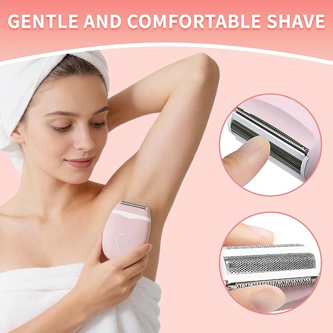 Upgrade Women Electric Shaver,Painless Face Shaver/Razor,Wet and Dry Use Portable Mini Electric Razor,Gentle and Quick for Face,Legs,Underarms and Bikini Line