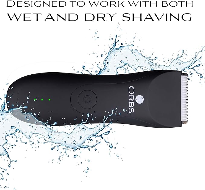 Orbs™ Electric Trimmer for Men, Premium Ball Trimmer/Shaver for Men, Waterproof Groin and Body Shaver Groomer, Replaceable Ceramic Blade Heads,100 Min Battery Life
