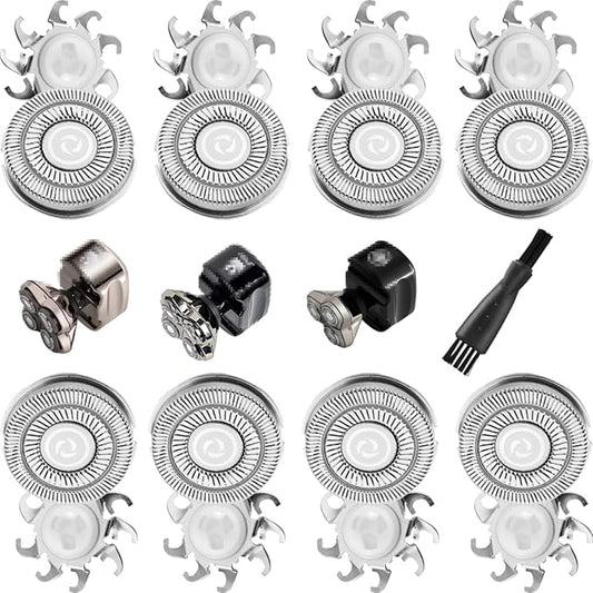 Double-Ring 8pcs Shaver Razor Blade for Pitbull Skull Shaver Replacement head shaver Heads Blades (8 PCS)