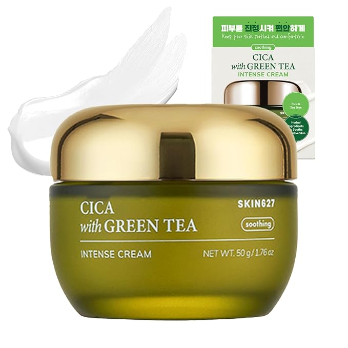Innerest SKIN627 Daily Face Moisturizer, Face Cream, Facial Cream 1.76 oz Korean Skin Care Korean Moisturizer (Cica with Green)