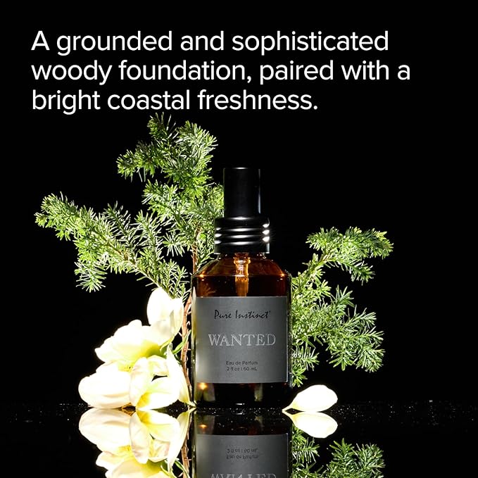 Pure Instinct WANTED The Original Pheromone Infused Essential Oil Perfume Cologne - Men's Collection - TSA Ready (Spray Bottle 2 Fl. Oz./60mL)