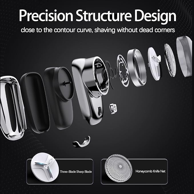 Mini Electric Shaver, 2025 New Pocket Size Electric Shavers for Men, Mini Portable Electrics Shaver, Rechargeable Easy One-Button, Powerful Waterproof Razor for Travel Office Business Trip
