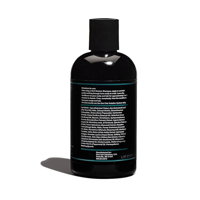 Navi Hair Loss Conditioner to Restore Hair Growth, Moisturizing Conditioner Safe for Color Treated Hair, DHT Blocker for Thinning Hair, Hair Regrowth and Thickening for Men and Women, 8 oz