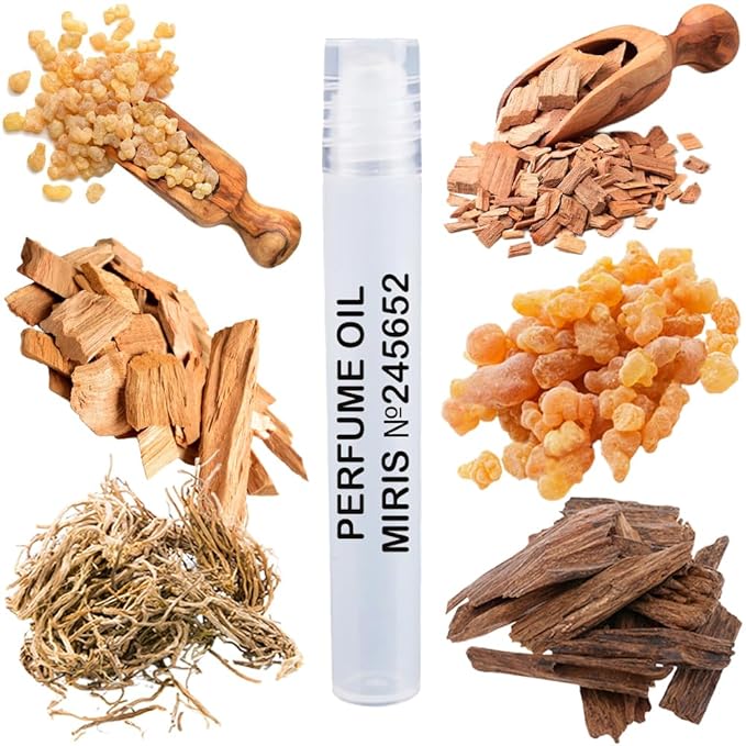 MIRIS No. 245652, Inspired by Wood and Spices, Long-Lasting Unisex Perfume Oil for Women & Men Roll-On, Rollerball 0.34 Fl Oz / 10 ml