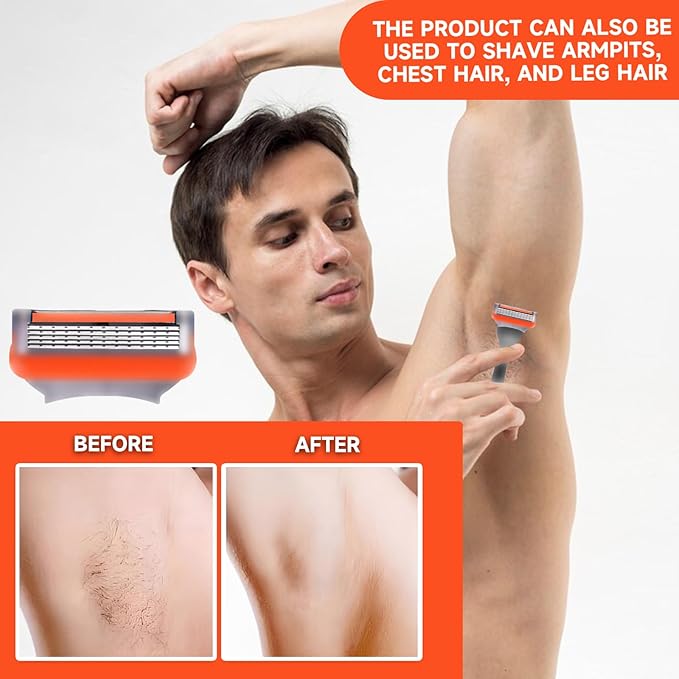 Razor Blade Refills compatible with Razors, 24 Count, Dual Lubrication System for Close Comfortable Shave