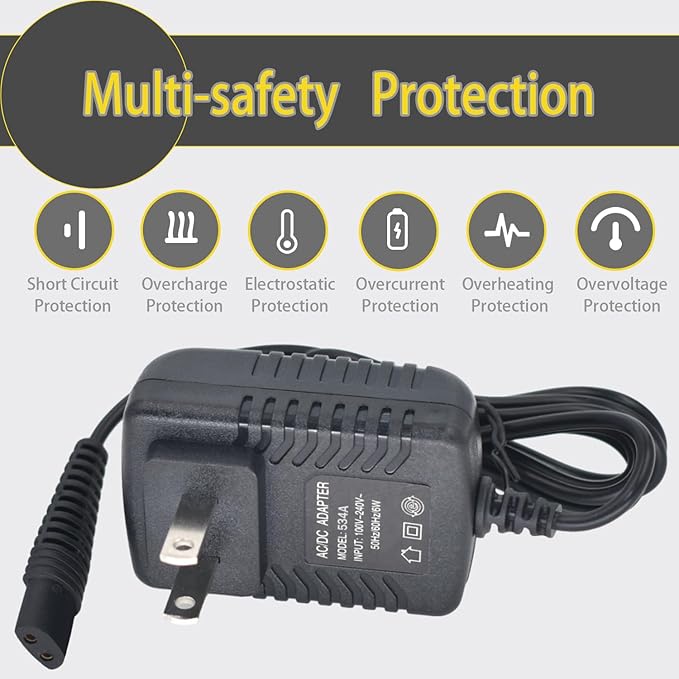 Replacment for BaByliss PRO Shaver FXFS2 Charger, 4.5V Power Adapter Compatible with BaBylissPRO Barberology Cordless Metal Double Foil Shaver FXFS2 Charging Cord