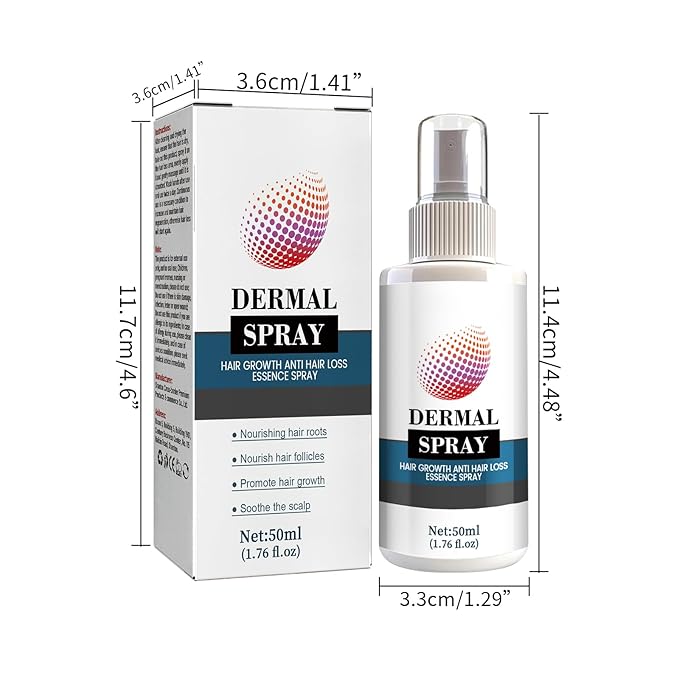 50ml Hair Growth Spray for Thinning Hair – Natural DHT Blocker with Ginseng & Biotin to Reduce Hair Loss, Stimulate Follicles & Regrow Fuller, Thicker Hair