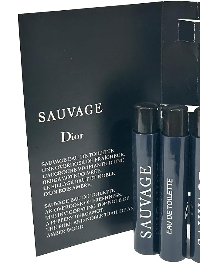 Dior Christian SAUVAGE MEN Sample Spray EDT Perfume Vial 1 ml /0.03 oz - 3 PCS