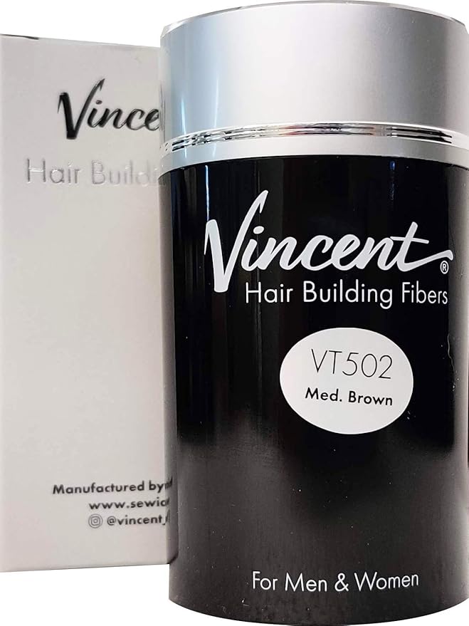 Vincent Hair Building Fibers (Medium Brown)