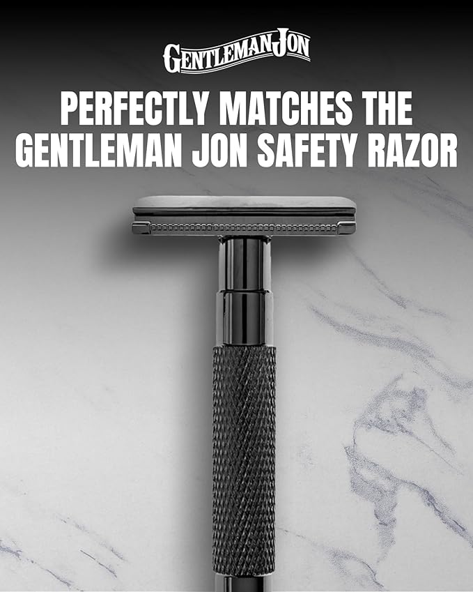 Gentleman Jon Shaving Stand for Razor & Brush for Men – Heavy Duty Gunmetal Razor & Brush Stand, Weighted Base, Matches Wet Shave Kit & Storage, Shaving Kit, Shaver Holder, Beard Accessories for Men