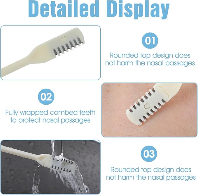 6 pcs Nose Hair Trimmer for Men Women Nasal Cutter, 2-in-1 Nasal Hair Cutter Mini Double Sided NasalHair Remover Tool Multipurpose Portable Trimmer Soft Cleaning Brush