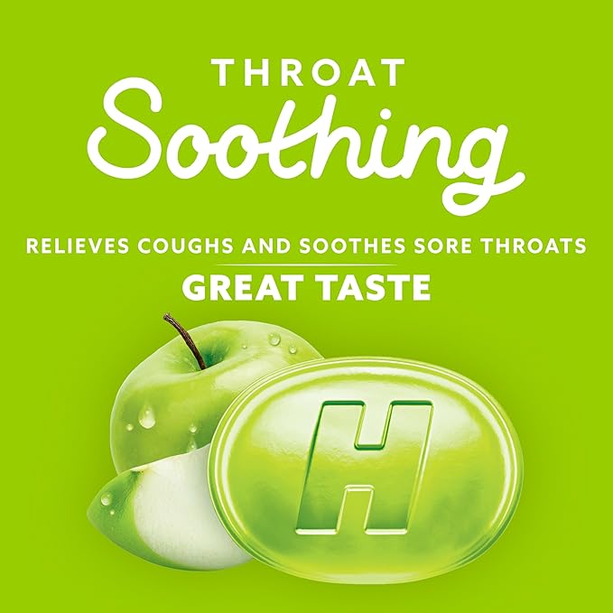Halls Throat Relief Green Apple Cough Drops, Value Pack, 80 Drops