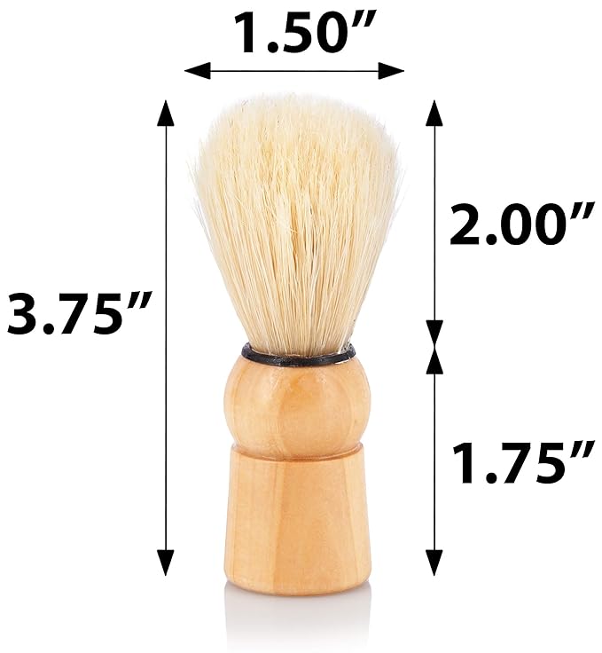 JUVITUS Shaving Brush - Boar Bristles & Wooden Handle (1 Pack)