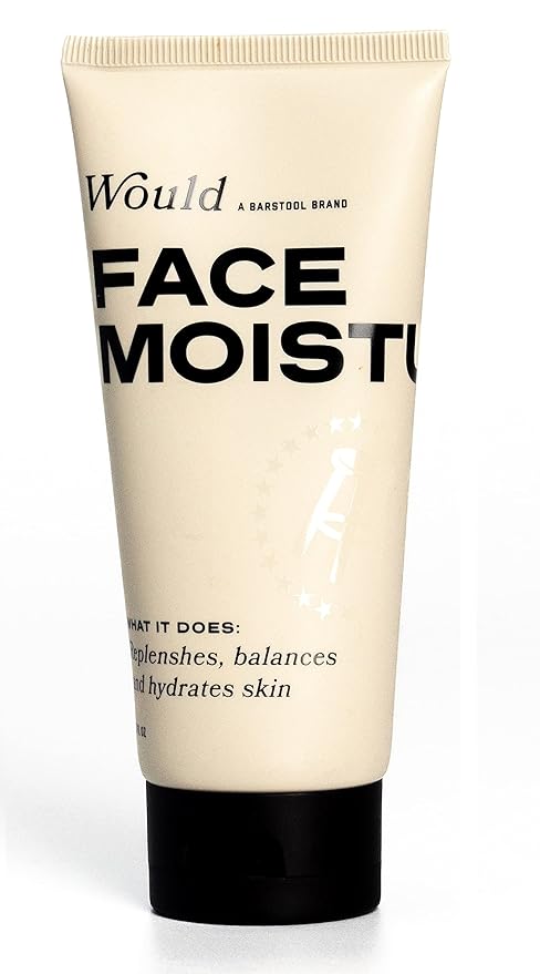 Would Facial Moisturizer for Dry Skin by Barstool Sports, 3 fl. oz, Deep Moisturizing Face Hydration, Nourishing Anti-Aging Skincare Support, Clean Non-Greasy Hydrator, Matte Finish