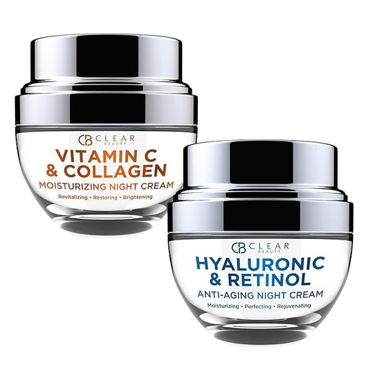 Clear Beauty Face Moisturizer Cream Value Set – Dermatologist Tested, Anti Aging, Korean Skin Care – Firms, Deep Hydration, Smooth & Rejuvenates Skin – Vegan, Clean Beauty, Cruelty Free – Pack of 2