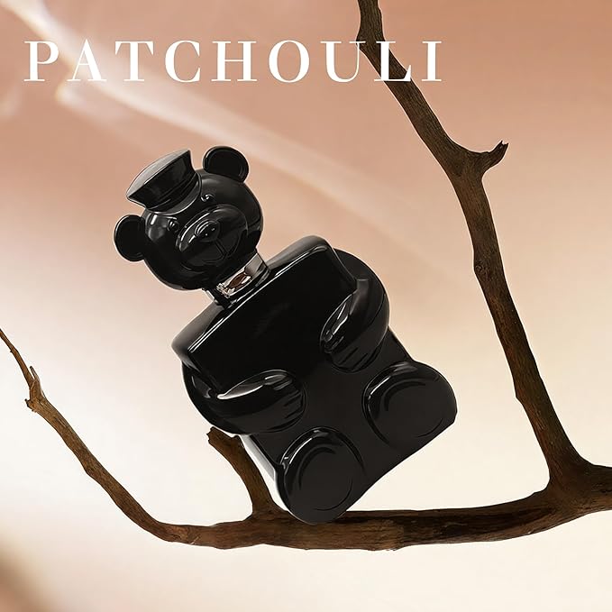 HONEY BEAR BLACK Long-Lasting Cologne for Men | Fresh Citrus & Woody Scent | Eau de Toilette 100ml Spray | Day to Night Fragrance