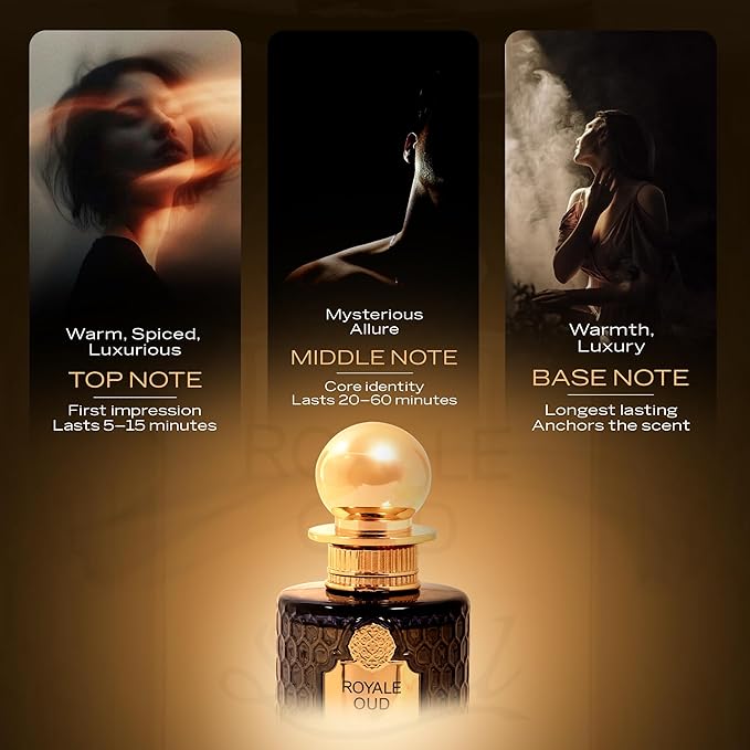 Sapil Royale Oud Eau de Parfum – Long Lasting Unisex Oud Perfume | Saffron, Oud & Patchouli Notes | Rich Royal Signature Fragrance | 3.4 oz / 100ml
