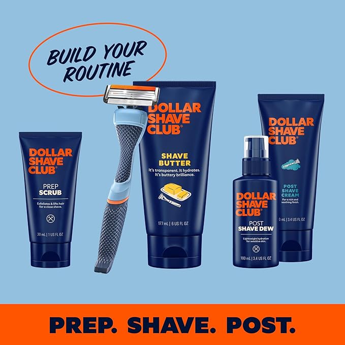Dollar Shave Club | 4 Blade Razor Refills (12 Pack) | Swift Rinse Blades for Longer and Thicker Hair
