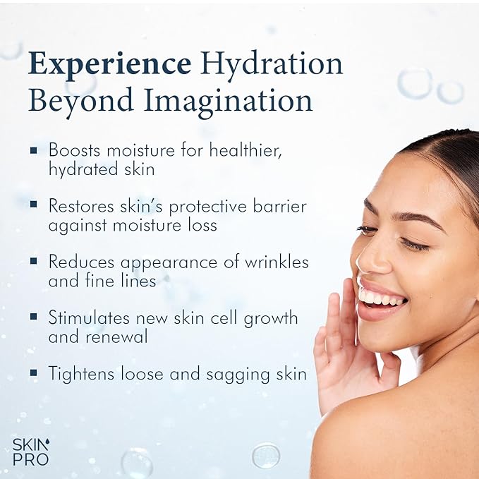 Delfogo Rx 100% Pure Hyaluronic Acid Cream for Face - Deep Hydration Moisturizer for Dry Skin, Anti Aging Facial, Plumping Day & Night Cream for Women and Men