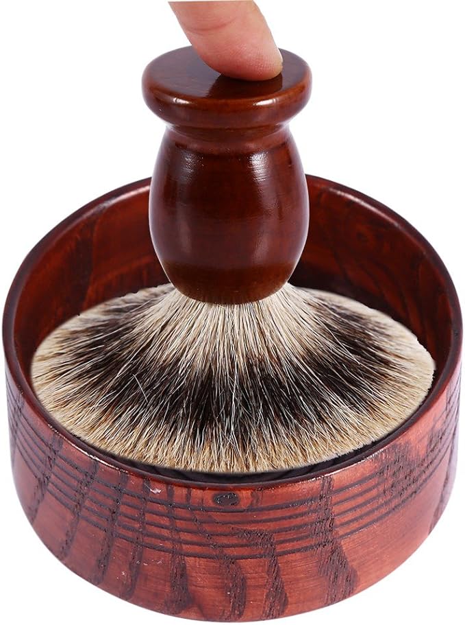 Shaving Soap Bowl， Durable Soap Bowl, Wooden for Travel Daily Use