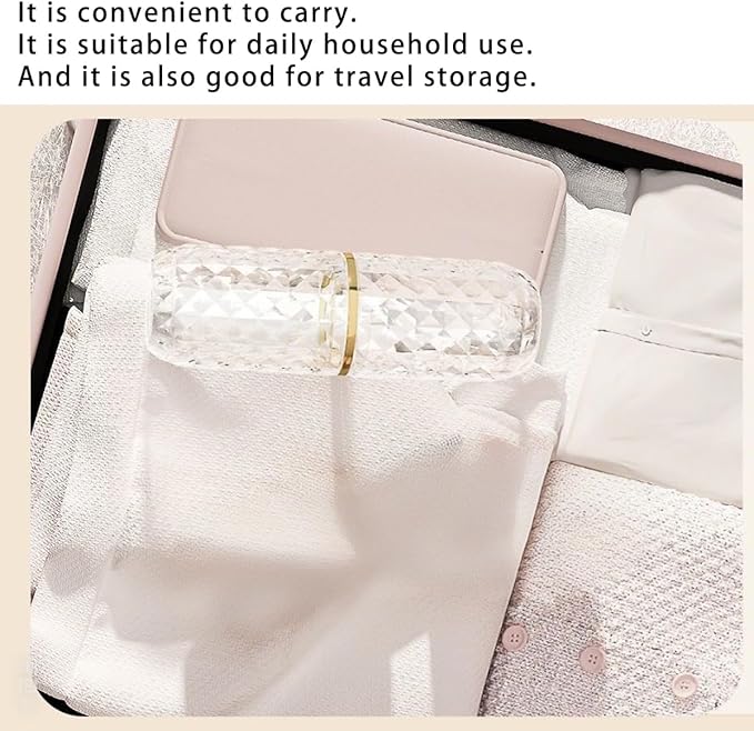 Travel Toothbrush Holder Large Travel Toothbrush Cup, Clear and Bright, Comfortable to Hold, Travel Toothpaste Container for Business Trip School Camping Bathroom(Clear)
