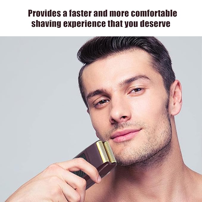 Professional 5 Star Series Finale Shaver Replacement Foil and Cutter Bar Assembly Compatible with wahl Shaver Foil 7031-100, 7043-100 Super Close Shaving Replacement Heads，Red,2 PACK
