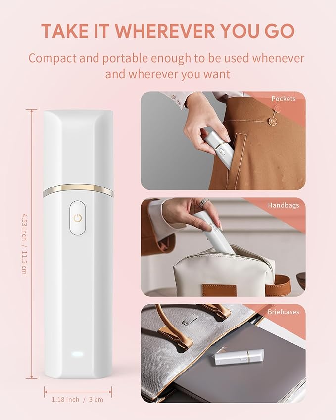 Roleader Nose Hair Trimmer for Men & Women, Type-C Rechargeable Nose Hair and Eyebrow Trimmer, Professional Painless, Powerful Motor and Dual-Edge Blades for Smoother Cutting, White 1PC
