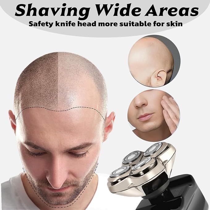 PRO 4 Head Replacement Blade Compatible with Pitbull Shaver Replacement Blade,Rotary 4 Blades Compatible with Skull Pitbull Gold/Silver/Platinum PRO,Blades Fit for Butterfly Kiss Head Shavers,1Pack.