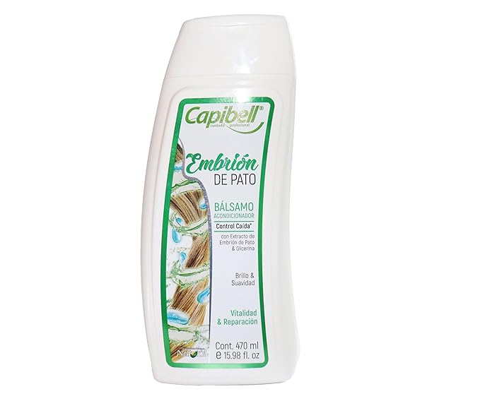 Acondicionador sin sal CAPIBELL/LISSIA contiene embrion pato ayuda al crecimento y a prevenir la caida Duck Embryo no Salt Hair Conditioner