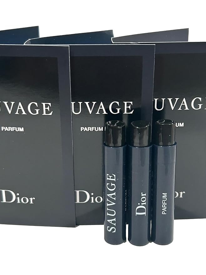 Dior Christian SAUVAGE MEN Sample Perfume PARFUM Vial 1 ml /0.03 oz - 3 PCS