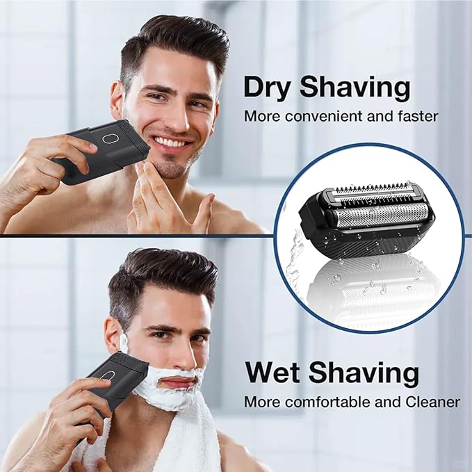 Replacement Foil Blade Compatible with MANSCAPED The Handyman，Foil Blades for Portable Men’s Travel Facial Hair Groomer(2Pack）