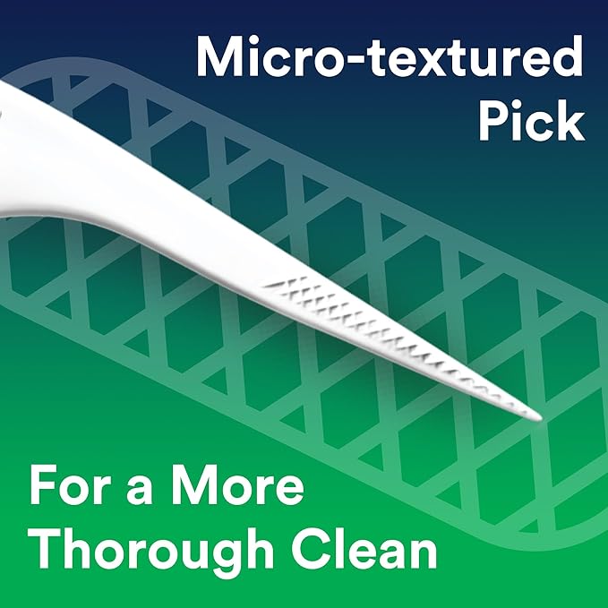 DenTek Advanced Clean Floss Picks with No Break & No Shred Dental Floss, Plaque Remover, 150 Count