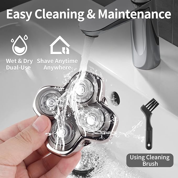Replacement Head Compatible with Pitbulls Gold PRO,Silver PRO, Platinum PRO,Butterfly Kiss PRO - Hypoallergenic Stainless Steel Shaver Foil Replacement - 4D Floating Razor Blades 3 Pack