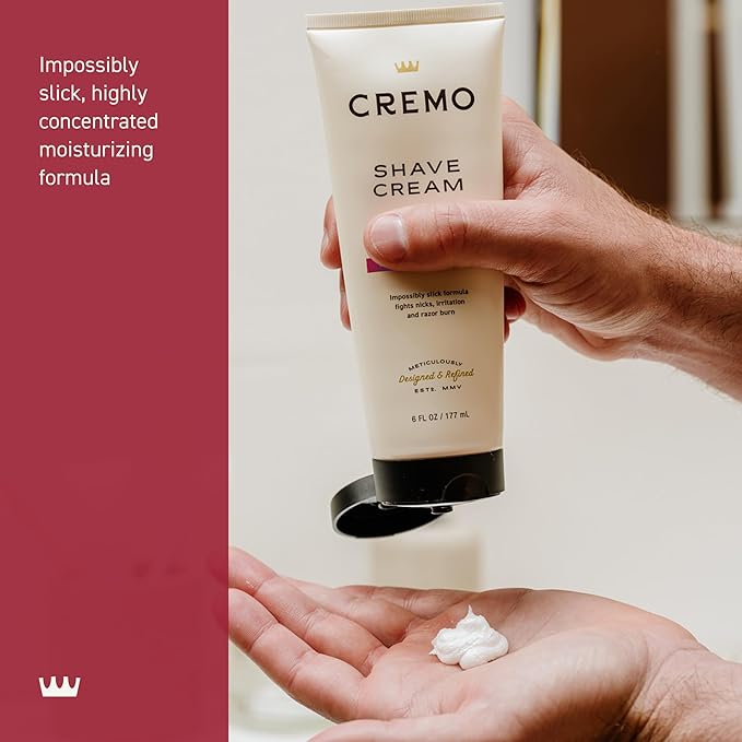 Cremo Shaving Cream Mens, Astonishingly Superior Ultra-Slick Shaving Cream for Men, Fights Nicks, Cuts And Razor Burn, 6 Fl Oz (2 Pack)