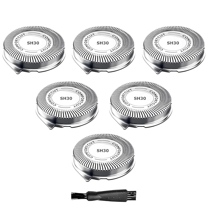 SH30/52 Replacement Heads Compatible with Philips Norelco Shaver Series 3000, 2000, 1000 and S1560 with Durable Sharp Blade, Razor Blades for Philips Norelco Shaver 3800, 3600, 2400 5000X and Rounded