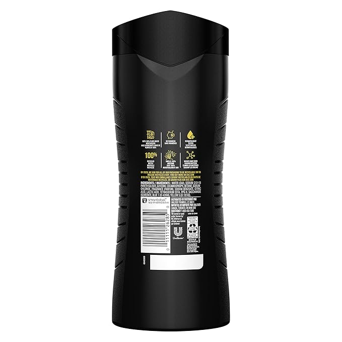 AXE Body Wash Apollo 4 Count for Long Lasting Freshness Sage & Cedarwood Men's Body Wash with Odor-Busting Prebiotics 16 oz