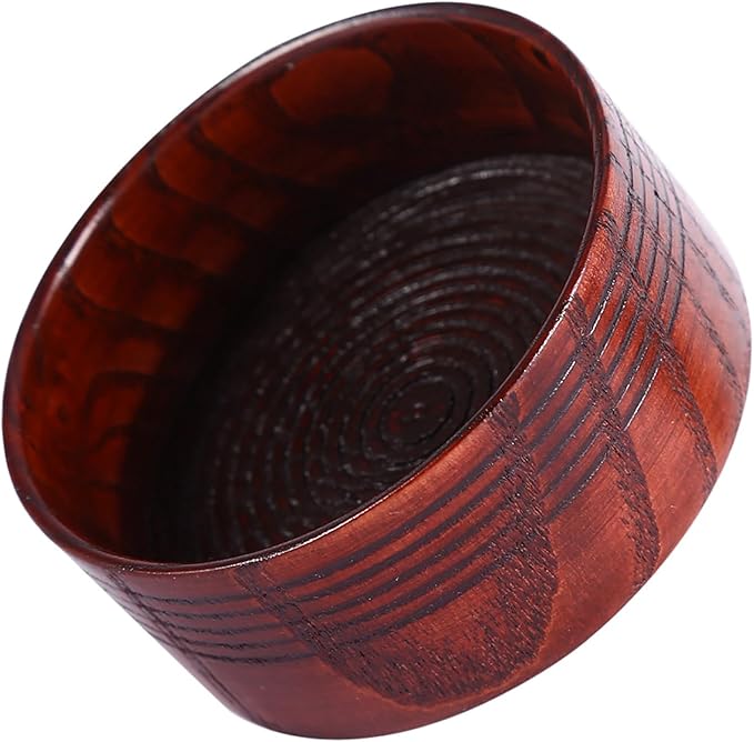 FILFEEL Shaving Bowl, Wooden Shaving Soap Bowl Cup Mug Tool For Man Shaver Cleansing Foam Round