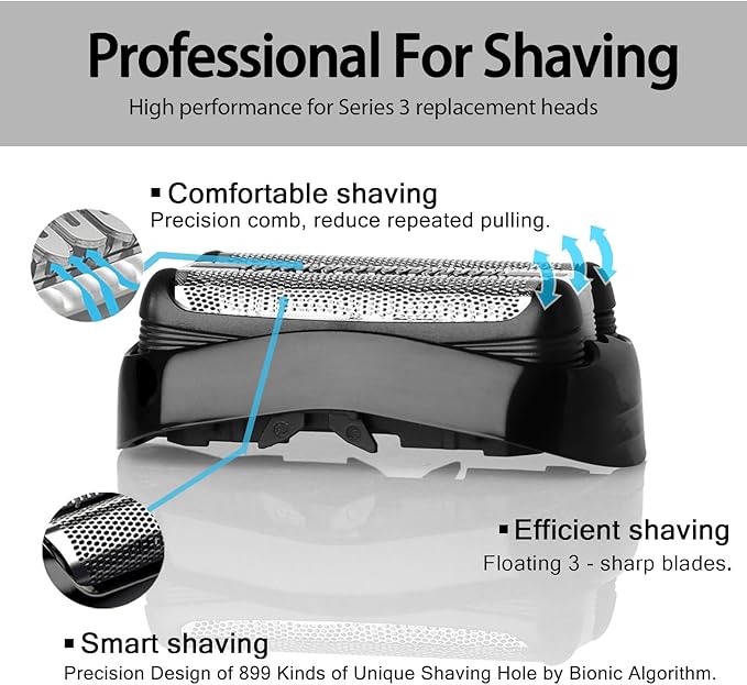 2 Pack 32B S3 Electric Replacement Shaver Head for Series 3 Shaving Razors, Compatible with S3 3040s 3080s-4 370cc 3070cc 3000s 3010, 3090cc Etc.
