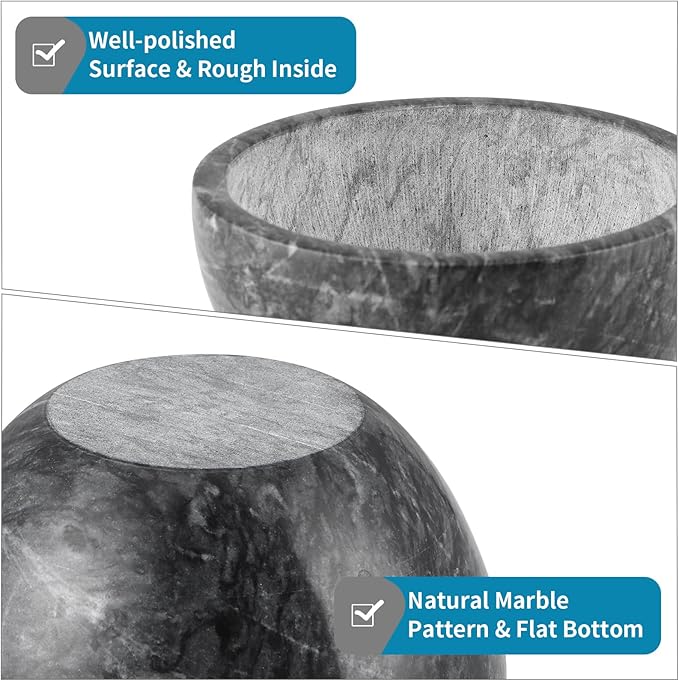 MDLUU Marble Shaving Soap Bowl, 4.7" Shaving Soap and Cream Bowl, Natural Marble Stone Bowl, Keep Lather Warm for Man's Wet Shave (Black)