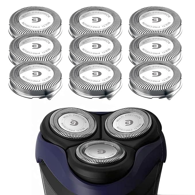 SH30 Replacement Bladess for Philips Norelco Shaver Series 3000, 2000, 1000 and S738 with Durable Sharp Blade, 9 Pieces of Pack