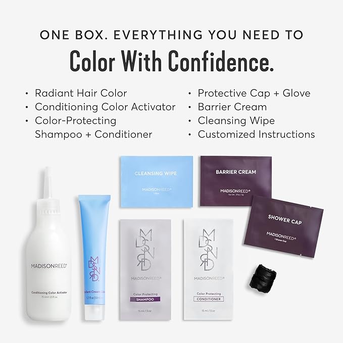 Madison Reed Radiant Hair Color Kit | 8CC Dark Vivid Copper Blonde (Matera Marigold) Vivid Color-Enhancing Formula | Salon-Quality Permanent Hair Dye | PPD-Free & Ammonia-Free | 1 Pack