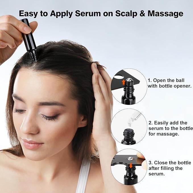 5% Minoxidil Hair Growth Serum Kit for Men and Women, Hair Growth Biotin Serum Oil for Hair Beard Regrowth Treatment Hair Loss Solution
