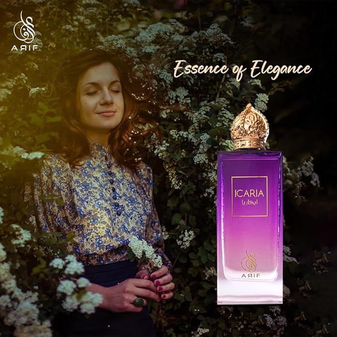 ARIF Icaria Perfumes – Fruity Floral Eau de Parfum for Women – Long-Lasting, Fresh Pear, Iris, Jasmine, Orange Blossom & Patchouli – Elegant & Luxurious Perfume – 3.4 oz