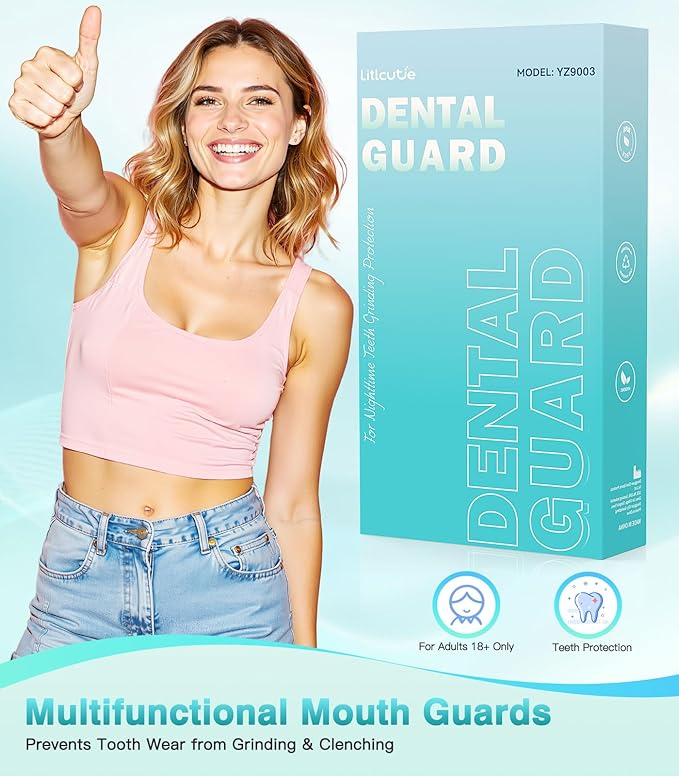 Anti Grinding Guard,Mouth Guards for Sleeping,Night Guards for Teeth Grinding for Adults,4 Pcs 2 Size Reusable Mouth Guard, Clear