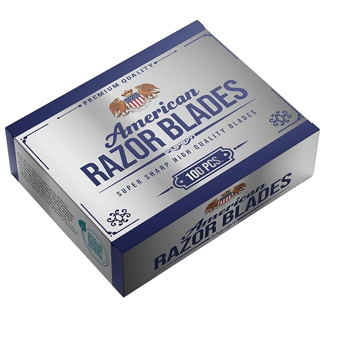 American Razor Blades by The Shave Factory - Super Sharp Double Edge Razor Blades, New Value Pack (100)